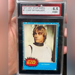 1977 Star Wars OPC #1 Luke Skywalker KSA 6.5 FRESHLY GRADED NOT PSA